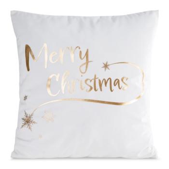 ArtFir Vianočná obliečka na vankúš JOY 5D | biela/šampaň 45 x 45 cm