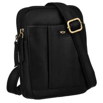 Čierna pánska kožená crossbody taška - Peterson,skl.