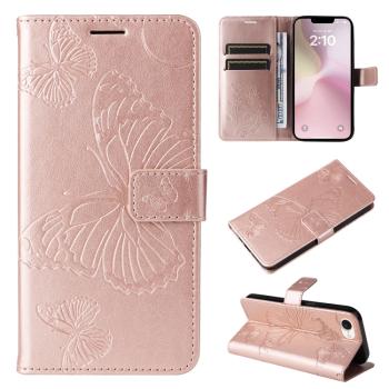 ART BUTTERFLY Peňaženkový obal pre Apple iPhone 16e ružový