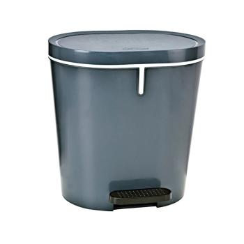 Denox pedálos hulladékgyűjtő 8 l , ovális,antracit, szürke, 8 l