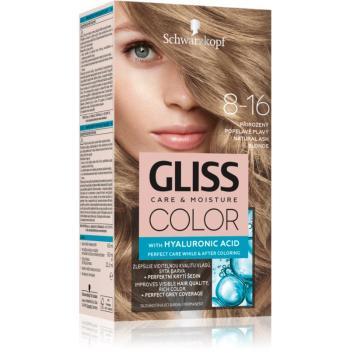 Schwarzkopf Gliss Color permanentná farba na vlasy odtieň 8-16 Natural Ash Blonde 1 ks