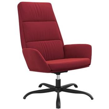 Relaxačné kreslo vínové zamat, 341412