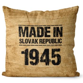 Vankúš Made In + rok (Veľkosť: 40 x 40 cm, rok: 1945)