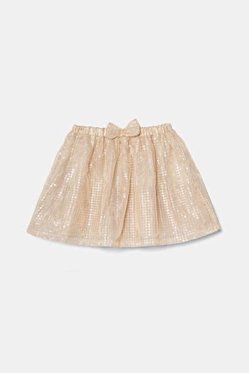 Sukňa United Colors of Benetton béžová farba, mini, áčkový strih, 42R4G000X