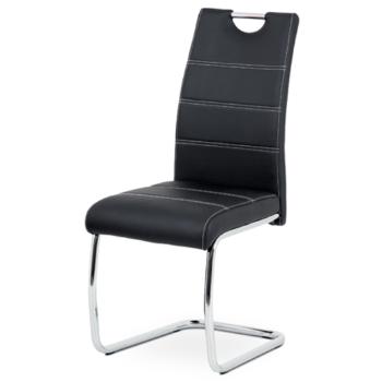 Jedálenská stolička Autronic 43x98 cm čierna ekokoža HC-481 BK