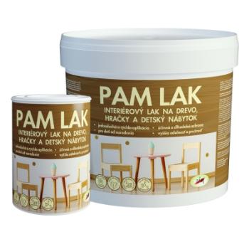 PAM Lak - Interiérový lak na drevo, hračky a detský nábytok 3 l polomatný