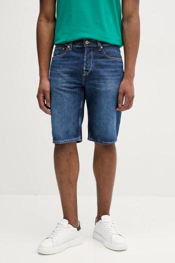 Rifľové krátke nohavice Pepe Jeans RELAXED SHORT CALLEN pánske, tmavomodrá farba, PM801079IC2