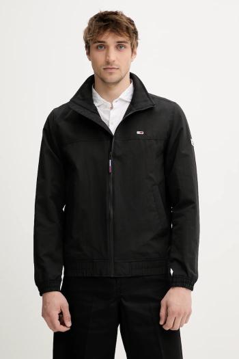 Bunda Tommy Jeans pánska, čierna farba, prechodná, DM0DM15382