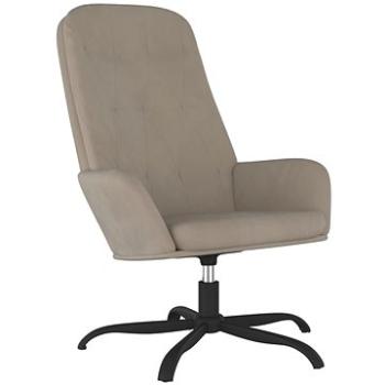Relaxačné kreslo svetlo sivé zamat, 341205