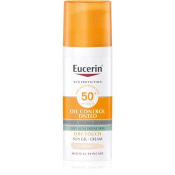 Eucerin Sun Oil Control Tinted krémový gél na opaľovanie SPF 50+ odtieň Light 50 ml