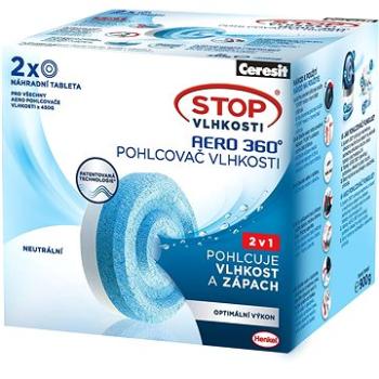 CERESIT - Stop vlhkosti Aero 360° 2 v 1, 2× 450 g, náhradné tablety (5997272386794)