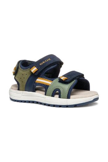 Detské sandále Geox SANDAL ALBEN zelená farba