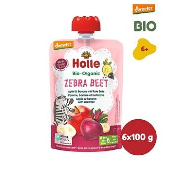 HOLLE Zebra Beet-BIO jablko, banán a červená repa 6× 100 g (7640161876996)