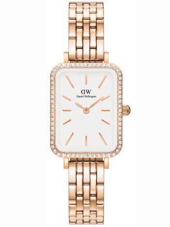 DÁMSKE HODINKY DANIEL WELLINGTON Quadro Rose Gold DW00100672 + BOX (zw519h)