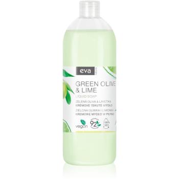 Eva Natura Green olive & Lime krémové tekuté mydlo na ruky náhradná náplň 1000 ml