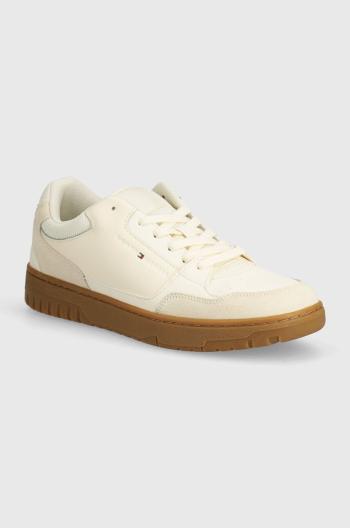 Tenisky Tommy Hilfiger TH BASKET CORE LTH MIX ESS béžová farba, FM0FM05058