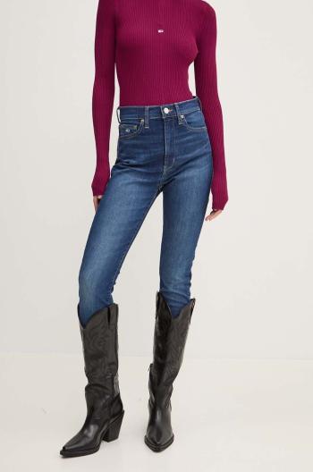 Rifle Tommy Jeans dámske, tmavomodrá farba, DW0DW19258