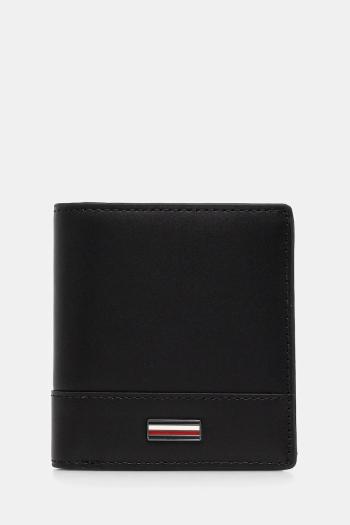 Kožená peňaženka Tommy Hilfiger pánska, čierna farba, AM0AM13247