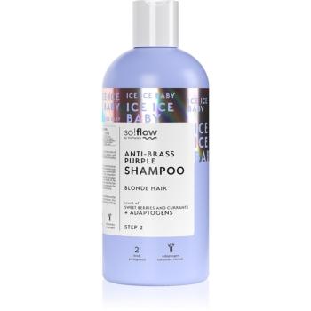 so!flow Cooling Shampoo Blonde Hair lila sampon semlegesíti a sárgás tónusokat 300 ml