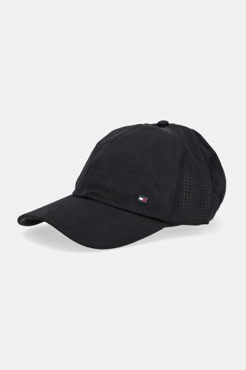 Šiltovka Tommy Hilfiger čierna farba, jednofarebná, AM0AM13429