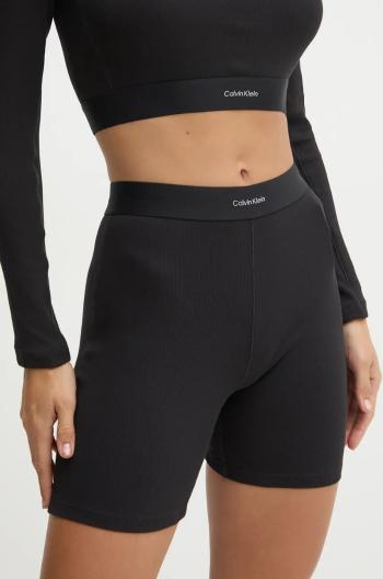 Šortky Calvin Klein Underwear čierna farba, jednofarebné, vysoký pás, 000QS7216E