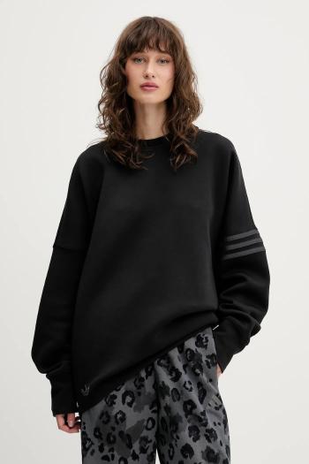 Mikina adidas Originals Neuclassics čierna farba, s nášivkou, JW7918
