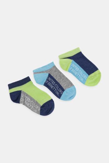 Ponožky United Colors of Benetton 3-pak šedá farba, 6AO507044