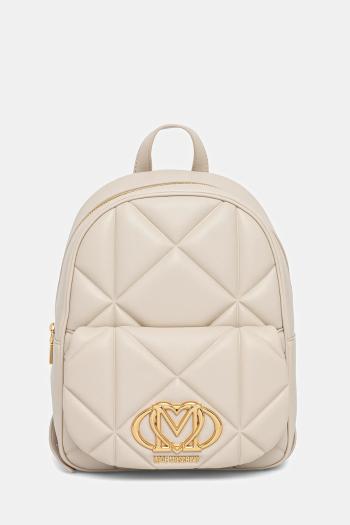 Ruksak Love Moschino dámsky, béžová farba, malý, jednofarebný, JC4037PP1NLC0110