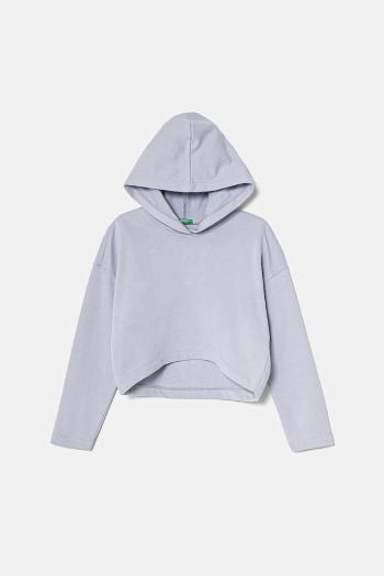 Detská bavlnená mikina United Colors of Benetton s kapucňou, jednofarebná, 3UNIC204L