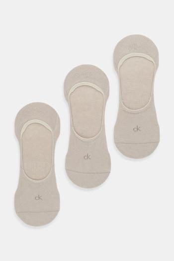 Ponožky Calvin Klein 3-pak béžová farba, 701234367