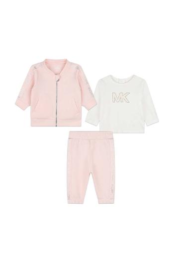 Tepláková súprava pre bábätká Michael Kors 3-pak ružová farba, R30130