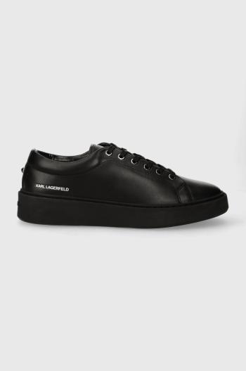 Kožené tenisky Karl Lagerfeld FLINT čierna farba, KL53320A