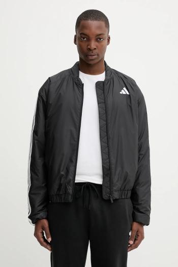 Bunda adidas Essentials čierna farba, zimná, oversize, JV5172