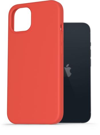 Telefon tok AlzaGuard Premium Liquid Silicone Case iPhone 13 piros tok