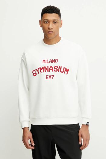 Mikina EA7 Emporio Armani béžová farba, s nášivkou, AF13538.7M000250
