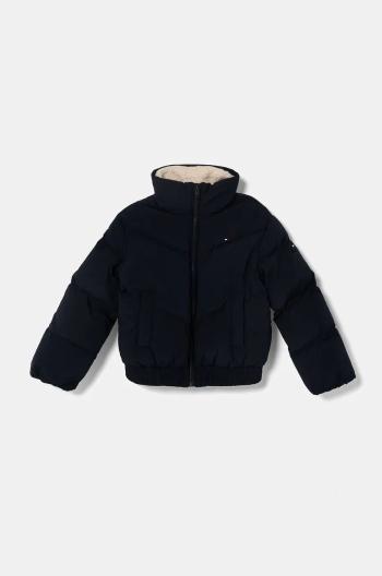 Detská bunda Tommy Hilfiger tmavomodrá farba, KG0KG08160