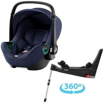 Britax Römer Baby-Safe 3 i-Size so základňou Flex Base 5Z Bundle Indigo Blue (4000984815375)