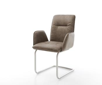 Jedálenská stolička Vinja-Flex taupe vintage konzolová základňa