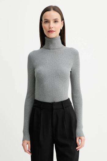 Sveter Calvin Klein Jeans šedá farba, ľahký, s rolákom, LV047D350G