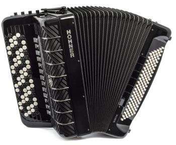 Hohner Mattia IV 120 CR C Gombíkový akordeón Gun Black