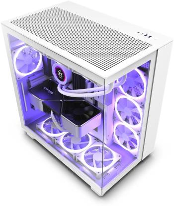 Számítógépház NZXT H9 Flow White