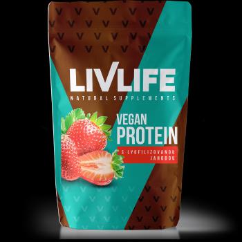 LIVLIFE Vegan proteín s lyofilizovanou jahodou 490 g