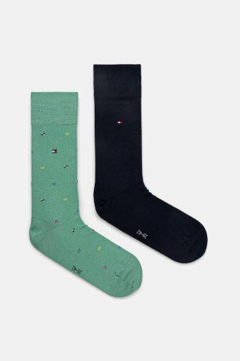 Ponožky Tommy Hilfiger 2-pak pánske, tyrkysová farba, 701232597