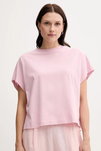 Bavlnené tričko United Colors of Benetton dámske, ružová farba, 3096D1071