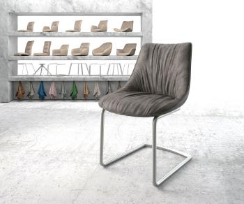 Jedálenská stolička Elda-Flex antracitová vintage konzola okrúhla