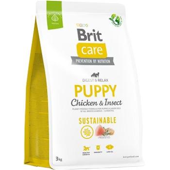 Brit Care Dog Sustainable s kuracím a hmyzom Puppy 3 kg (8595602558636)
