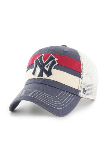 Šiltovka 47 brand MLB New York Yankees tmavomodrá farba, s nášivkou, BCPTN-CLBBN17GWP-VN11