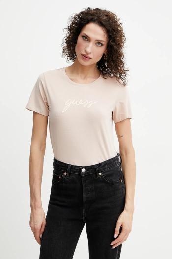 Tričko Guess dámske, oranžová farba, O5GI02 KBBU1