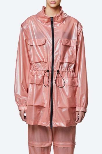 Pršiplášť Rains Zip Off Parka Ultralight 1846 SHADOW BLUSH ružová farba, prechodný