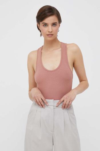 Top Calvin Klein dámsky, oranžová farba, K20K205546